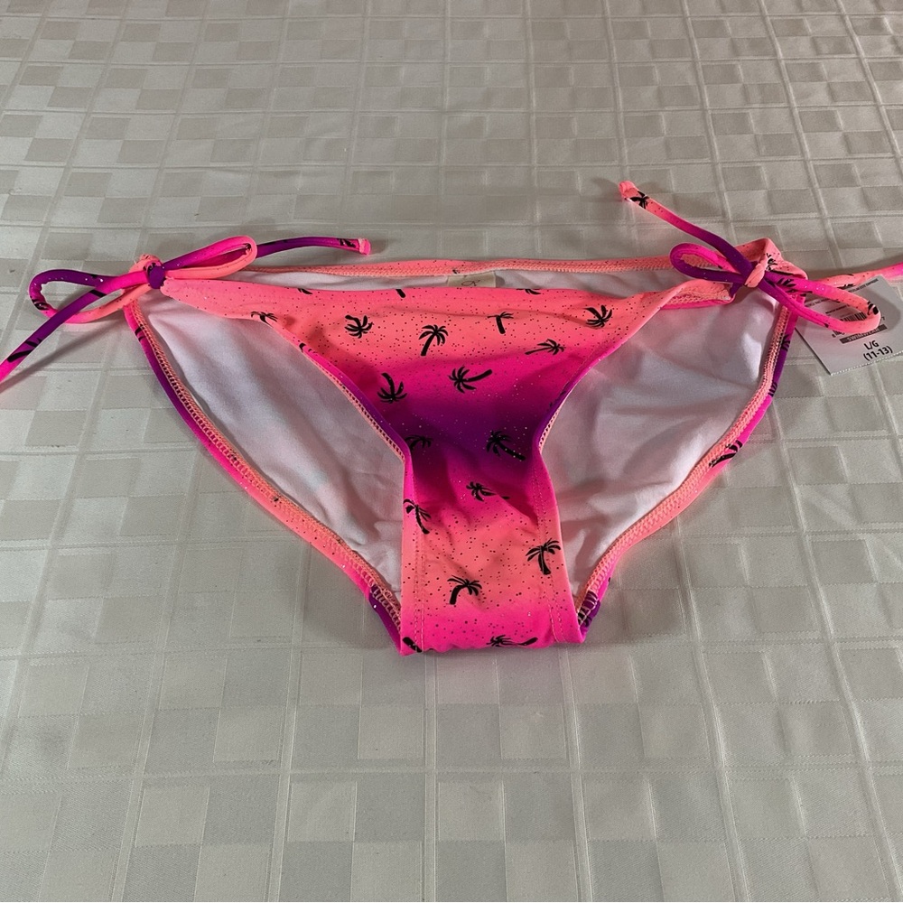 💜 New juniors side tie swim bottoms size lg